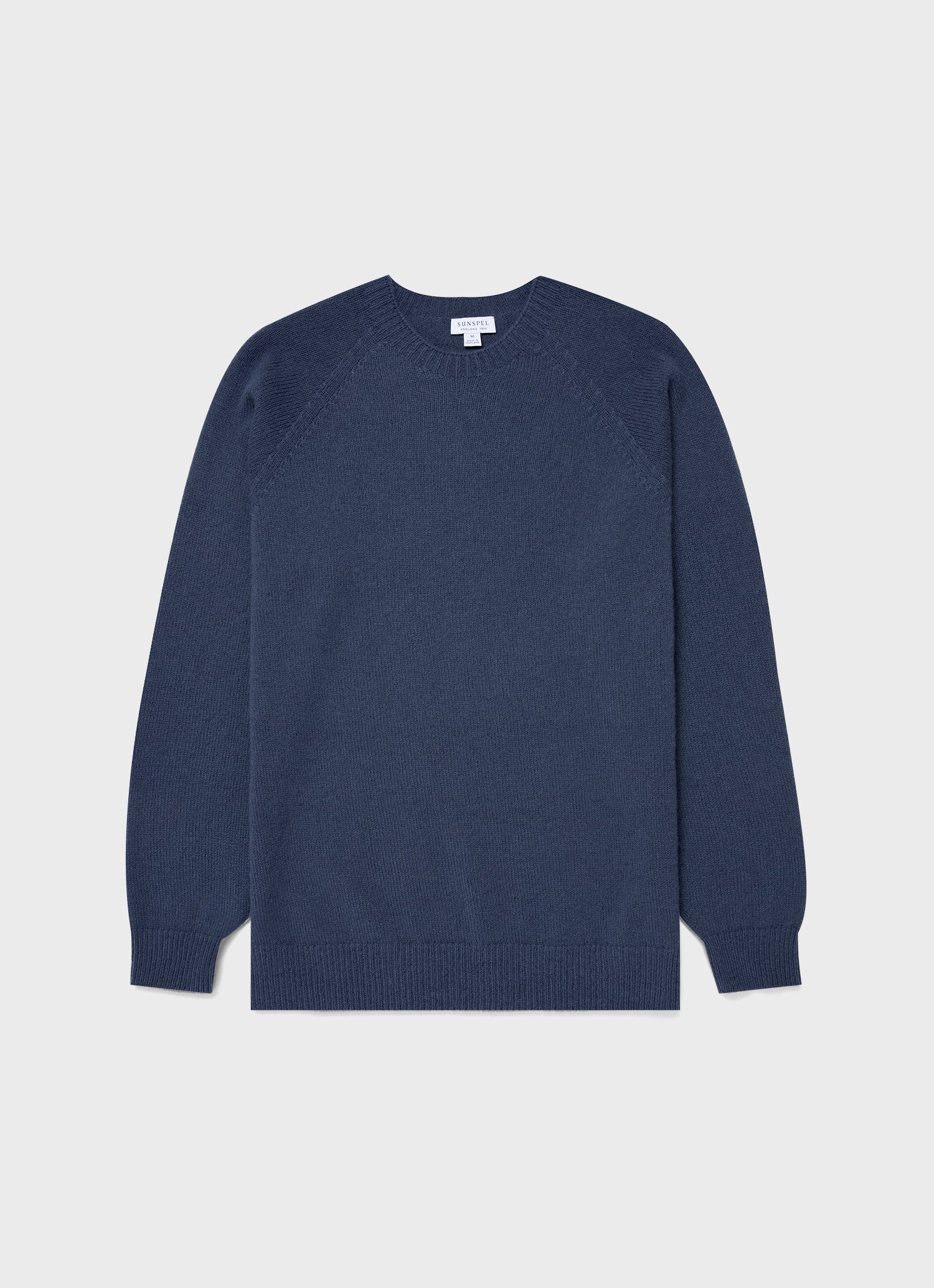 Men's Lambswool Crew Neck Jumper in Slate Blue