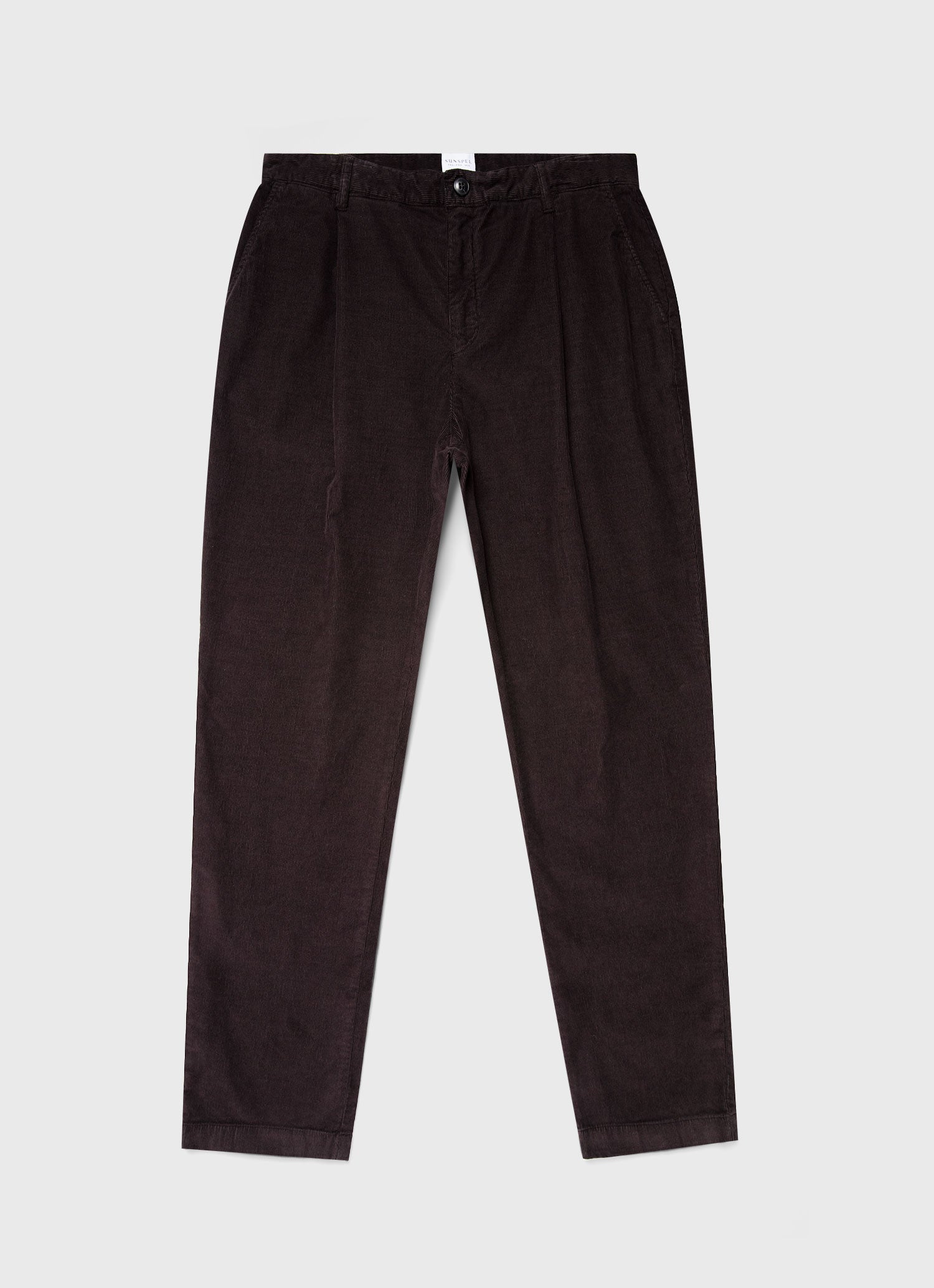 Mens pleated corduroy store trousers