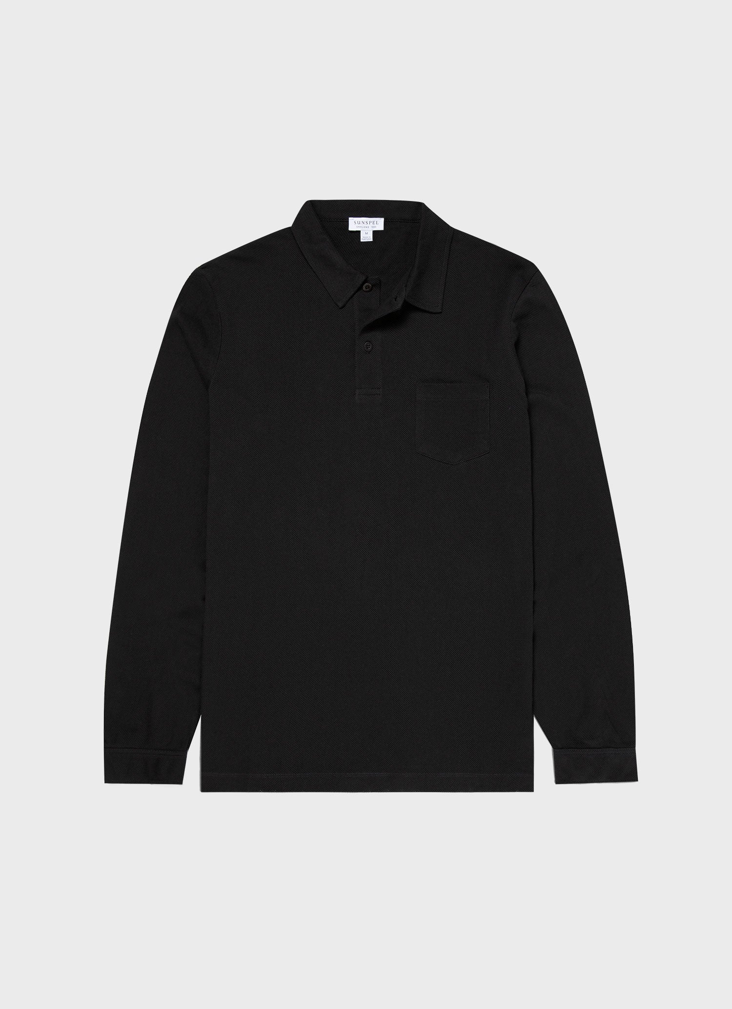 Black long sleeve polo online