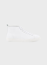 Women's High Top Tennis Shoe in White