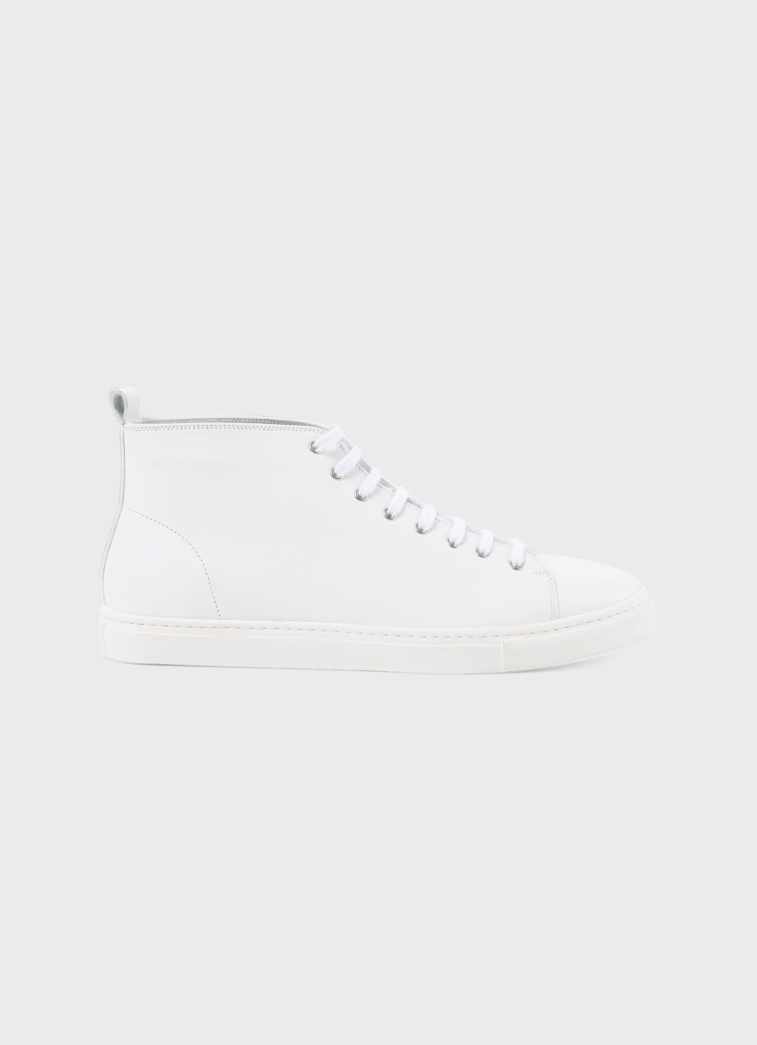 Women's High Top Tennis Shoe in White