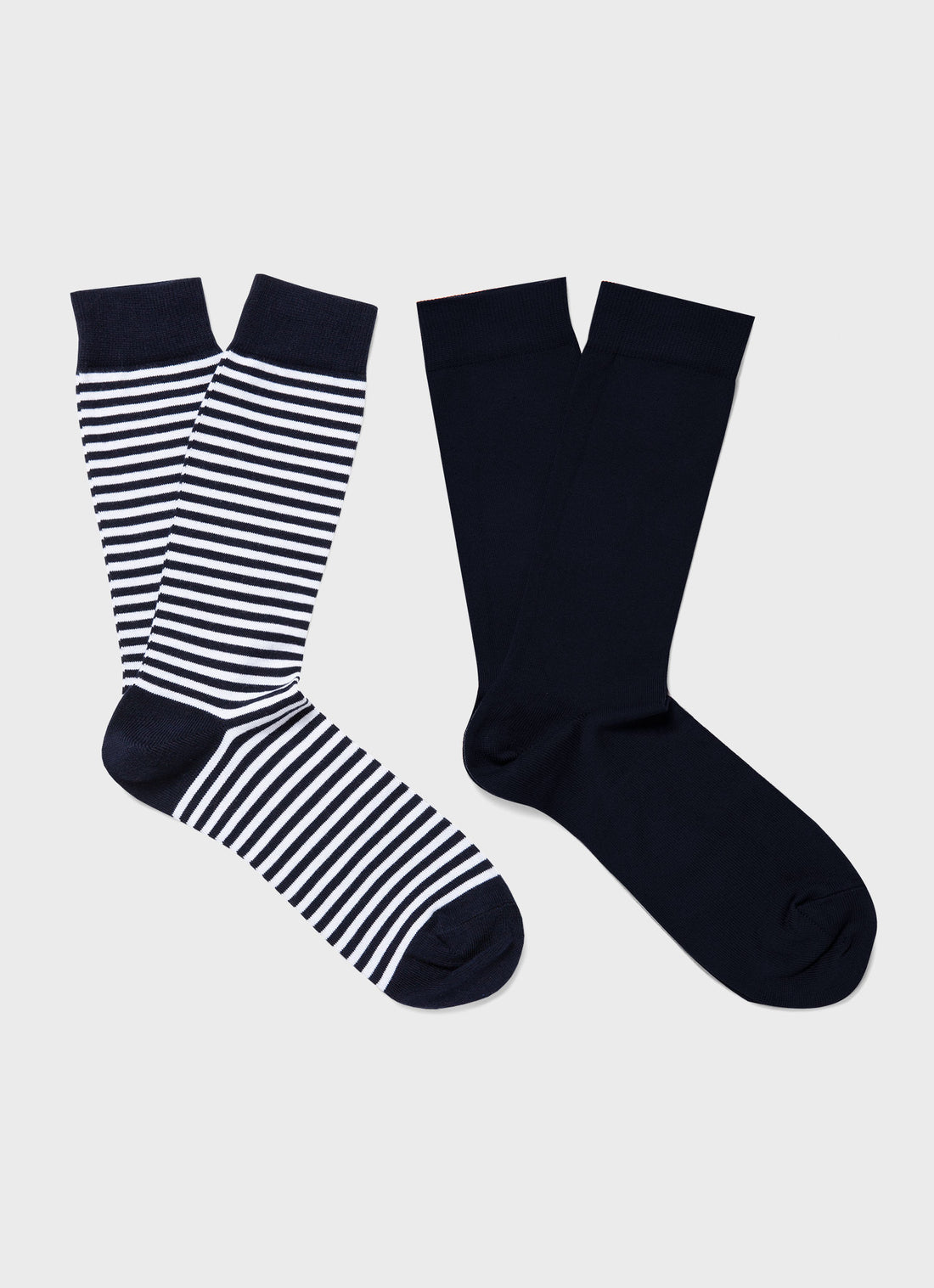 Sock Gift Set in Black/White/Navy English Stripe