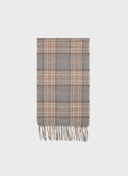 Cashmere Woven Scarf in Sandstone Check