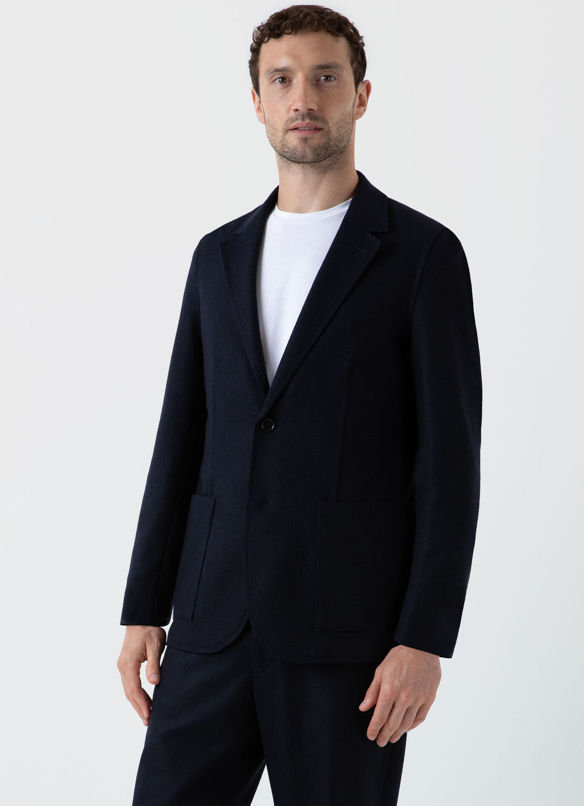 Men's Sunspel x Casely-Hayford Suit Jacket in Navy | Sunspel