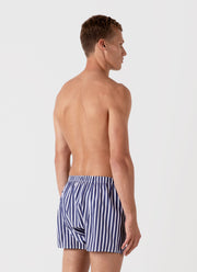 Men's Classic Boxer Shorts in Navy/White