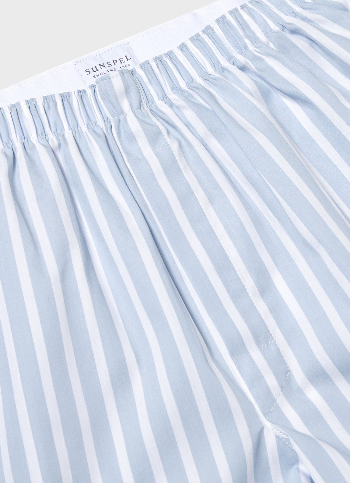 Men's Classic Boxer Shorts in Sky Blue/White