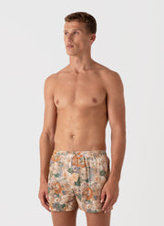 Men's Classic Boxer Shorts in Liberty Fabric in Parchment Floral