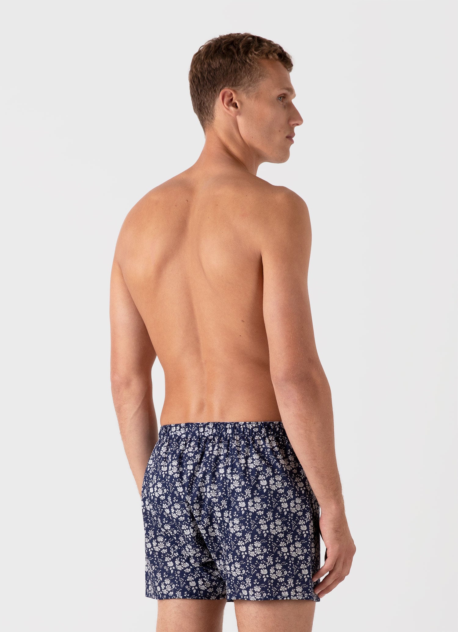 Men's Classic Boxer Shorts in Liberty Fabric Navy Meadow