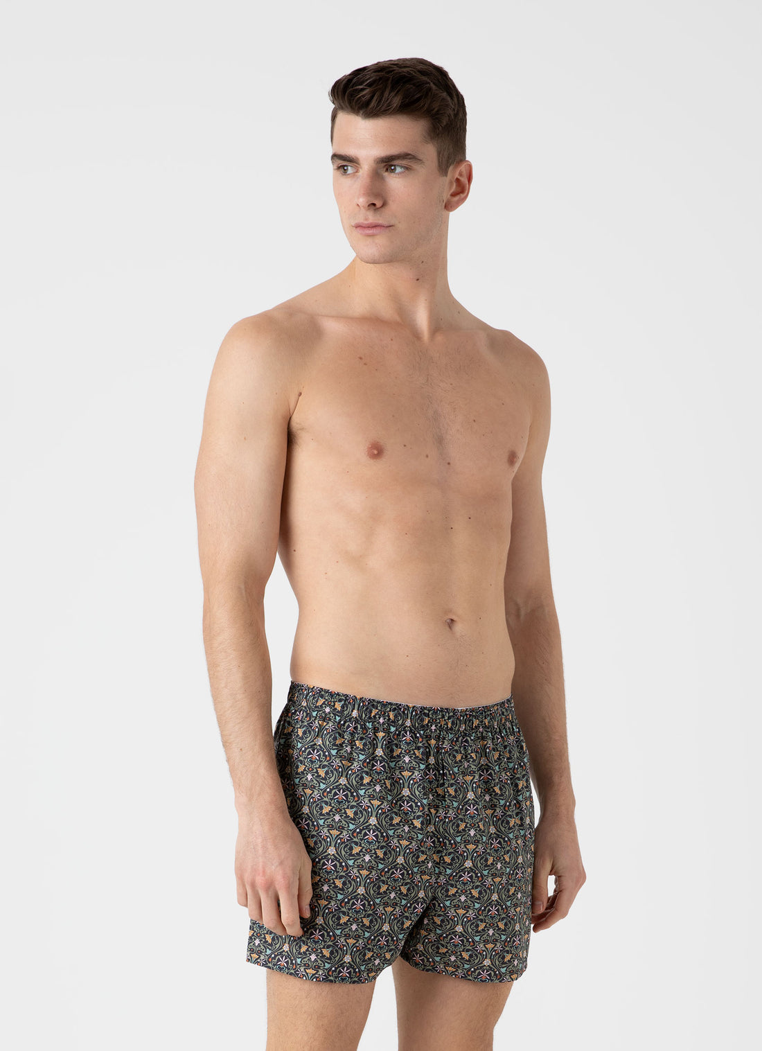 Men's Classic Boxer Shorts in Liberty Fabric in Ghost Orchid