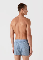 Men's Classic Boxer Shorts in Liberty Fabric in Ink Blue Meadow