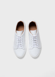 Men's Leather Tennis Shoe in White