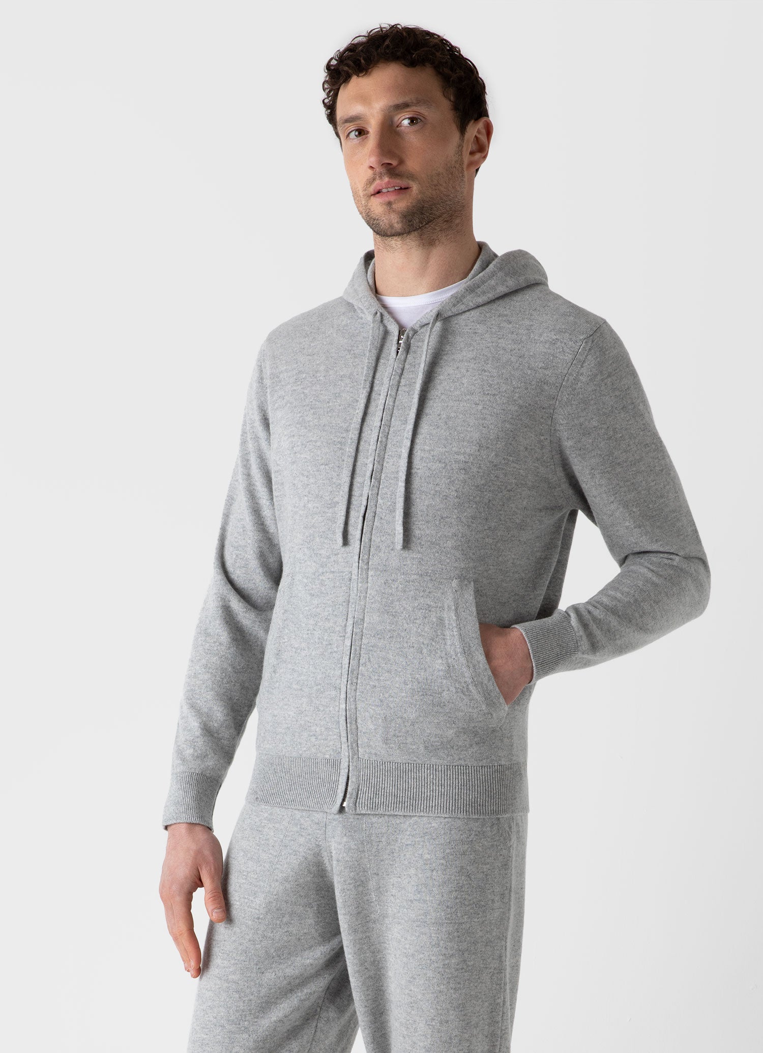 Cashmere hoodie shop zip mens