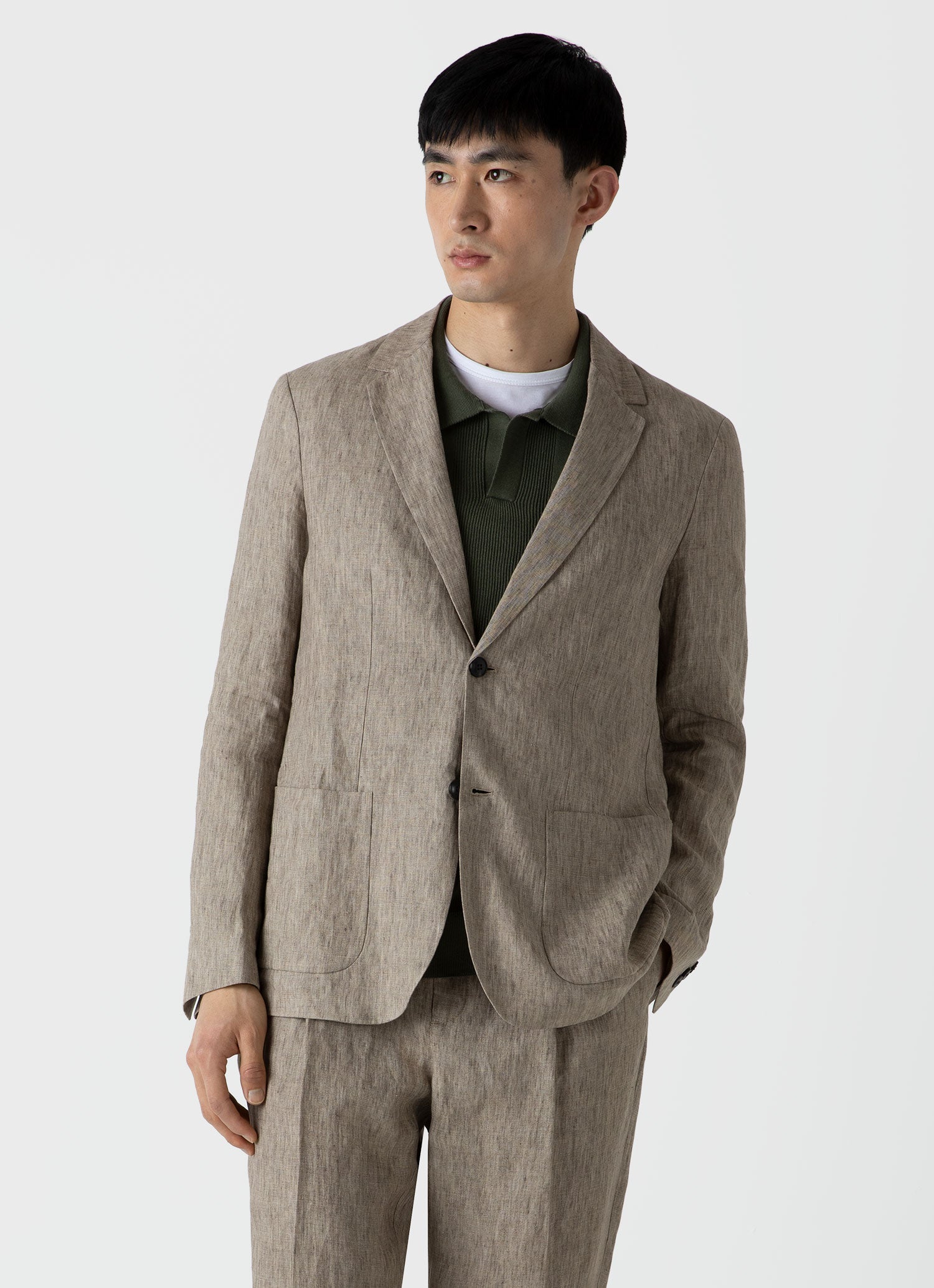 Linen Unstructured Blazer