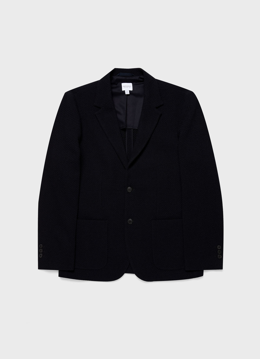 Men's Heavy Wool Jersey Blazer in Navy