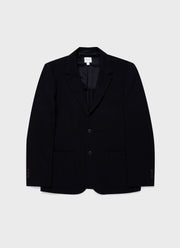 Men's Heavy Wool Jersey Blazer in Navy