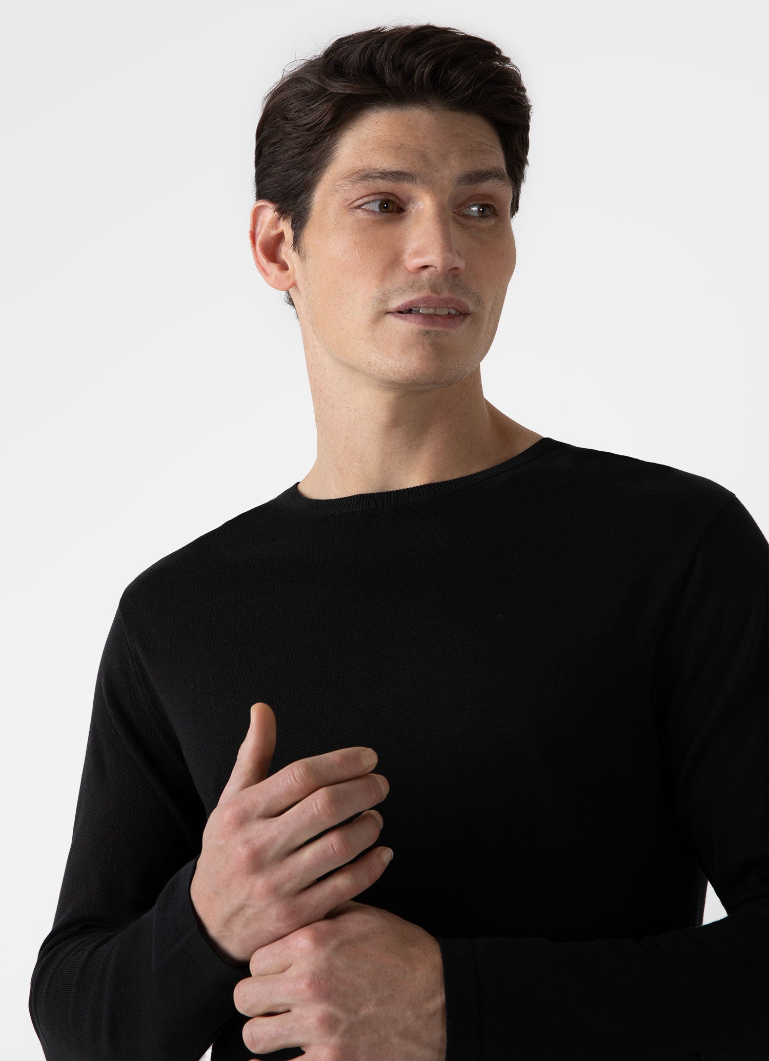 Sea Island Cotton Crew Neck Jumper