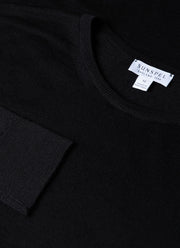 Men's Extra-Fine Merino Crew Neck in Black