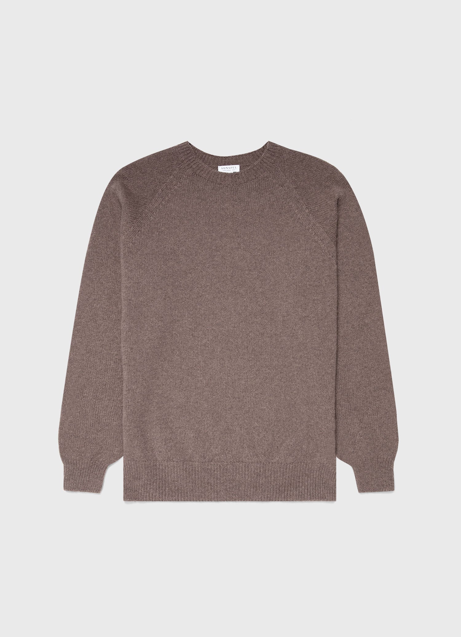 Men's Lambswool Crew Neck Jumper in Cedar | Sunspel