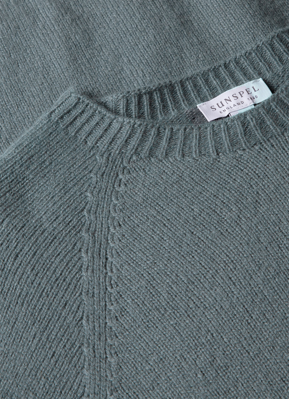 Men's Lambswool Crew Neck Jumper in Smoke Green