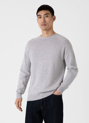 Men's Lambswool Crew Neck Jumper in Pink Smoke Twist