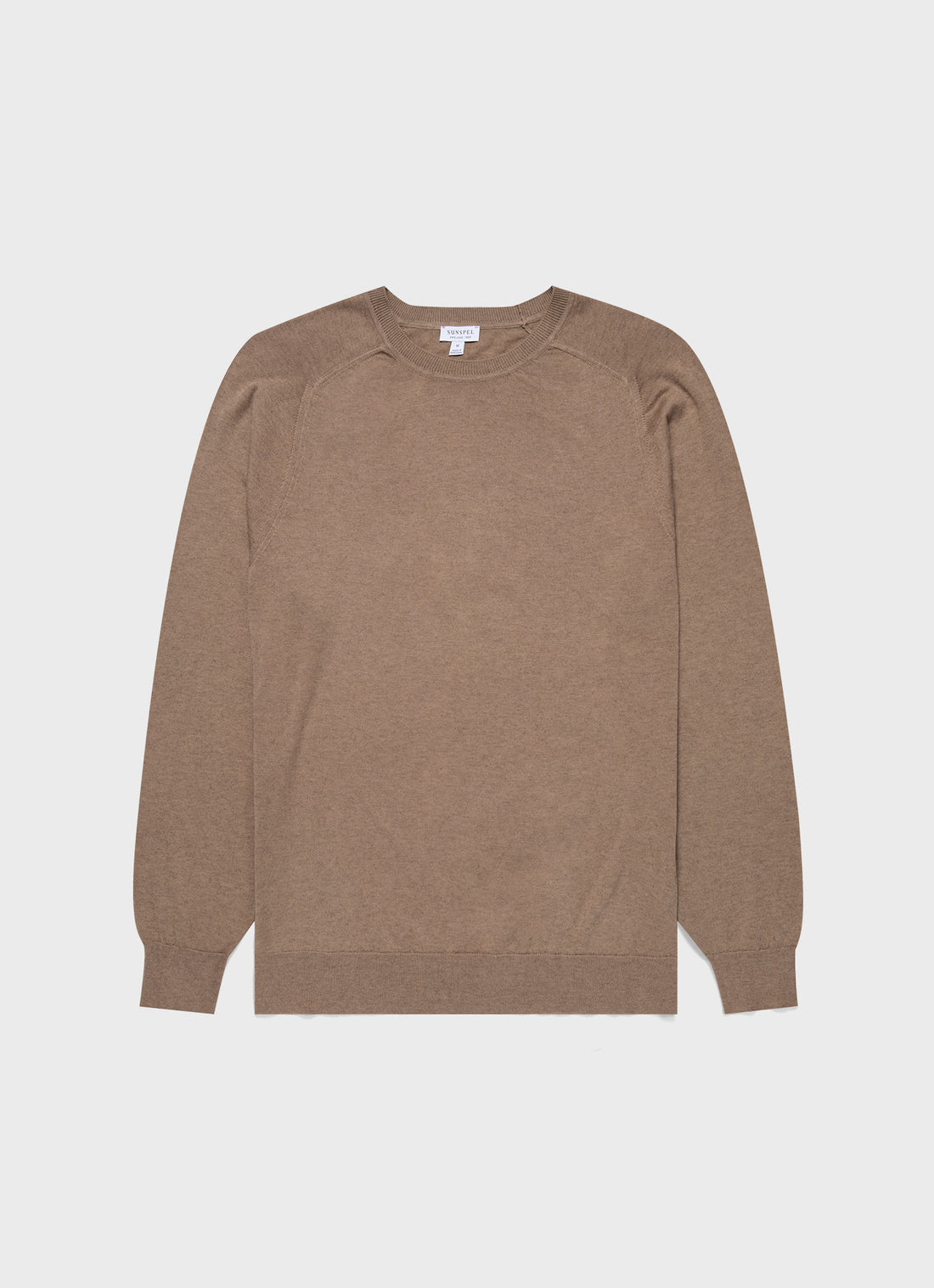 Men's Sea Island Cashmere Crew Neck Jumper in Oat