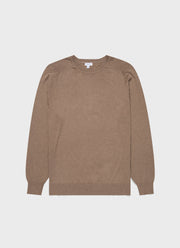 Men's Sea Island Cashmere Crew Neck Jumper in Oat