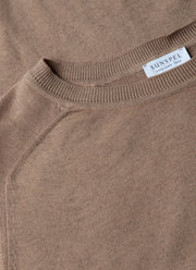 Men's Sea Island Cashmere Crew Neck Jumper in Oat