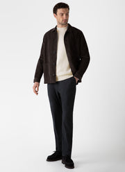 Men's English Merino Fisherman Jumper in Ecru