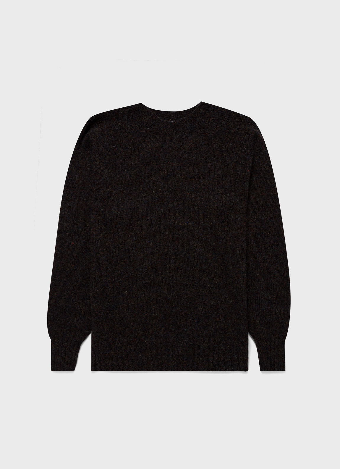 Men's Shetland Crew Neck Jumper in Midnight Melange