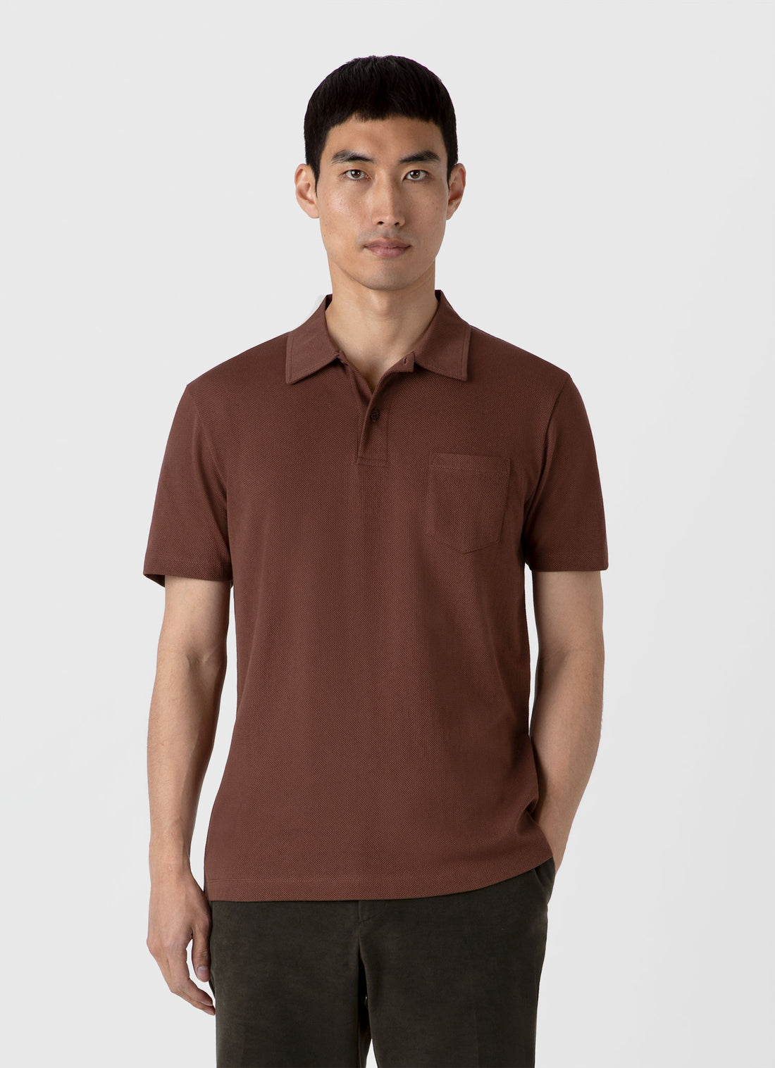 Men's Riviera Polo Shirt in Cocoa Brown