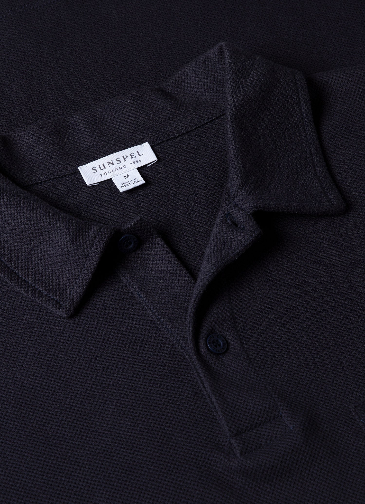 Men's Cotton Riviera Polo Shirt in Navy | Sunspel