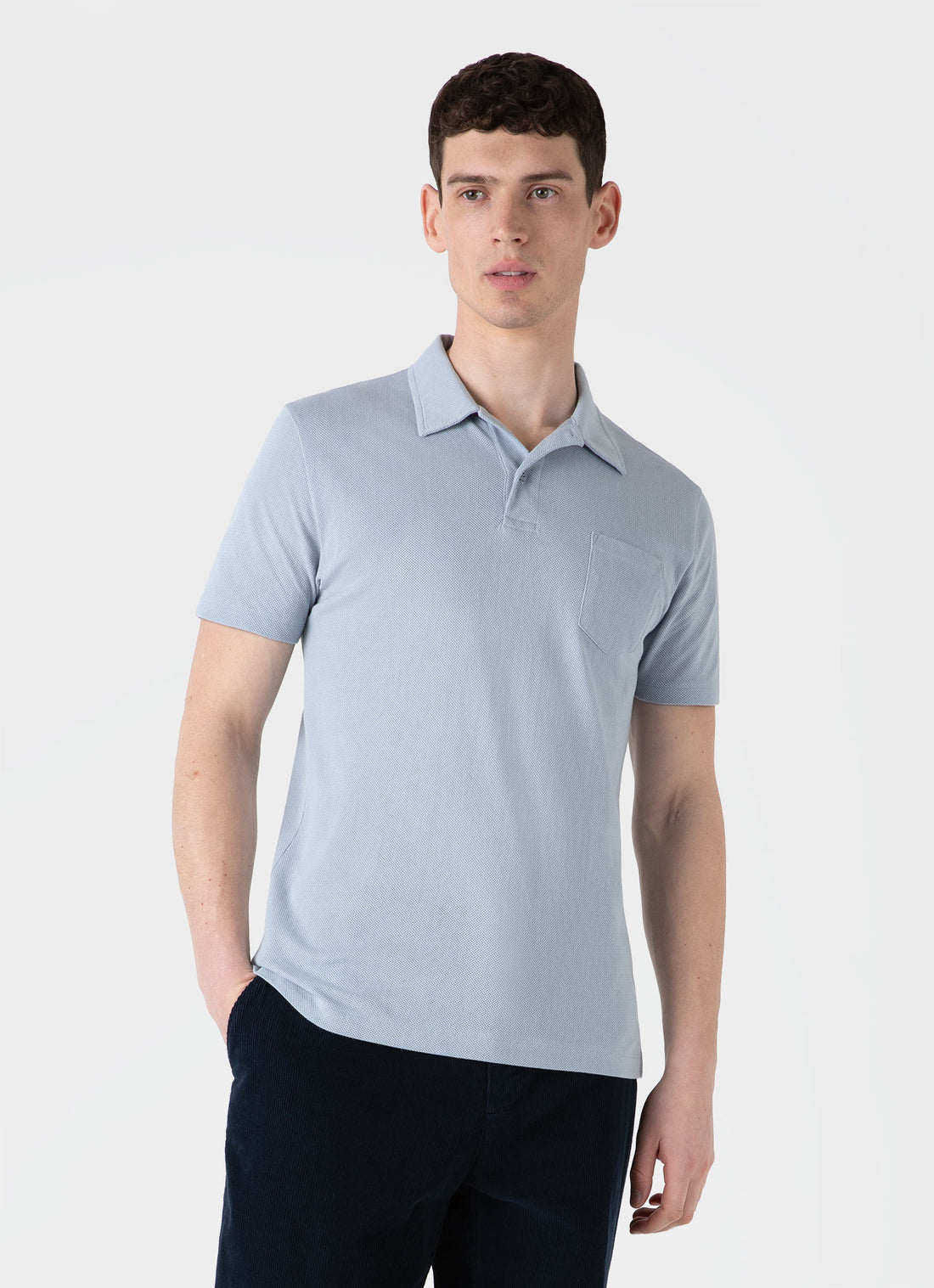 Men's Riviera Polo Shirt in Smoke Blue