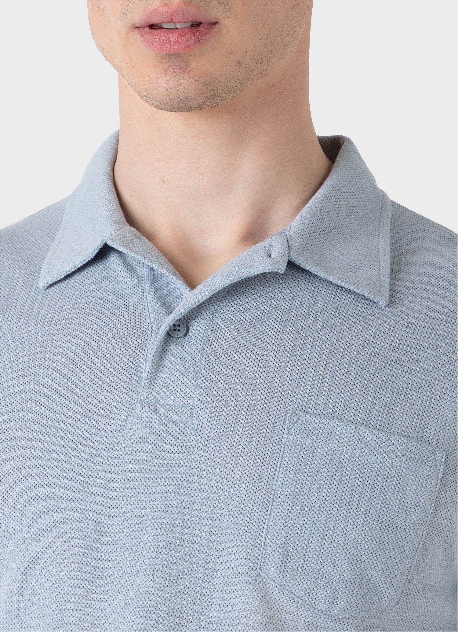 Men's Riviera Polo Shirt in Smoke Blue