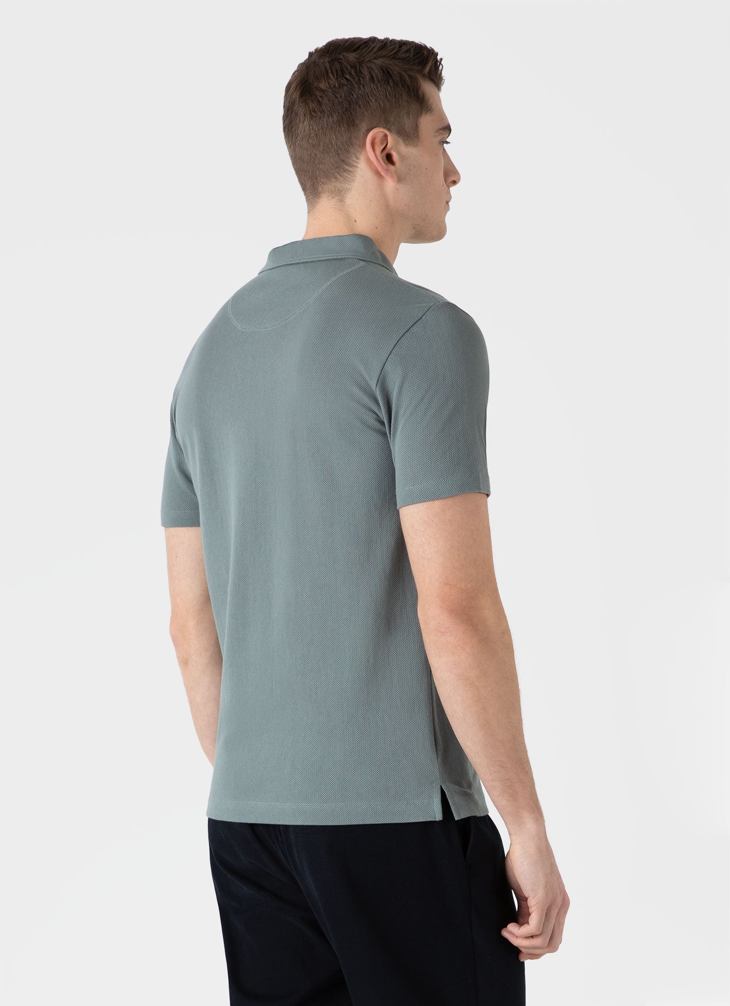 Men's Riviera Polo Shirt in Smoke Green