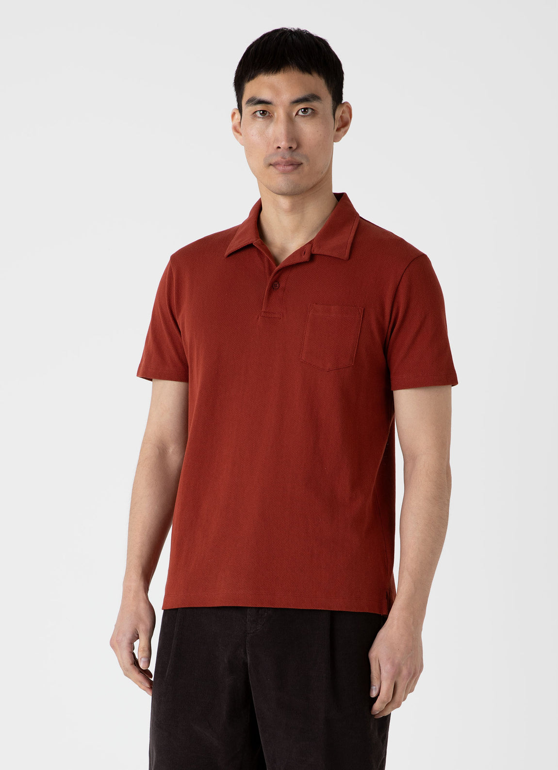 Men's Riviera Polo Shirt in Rust