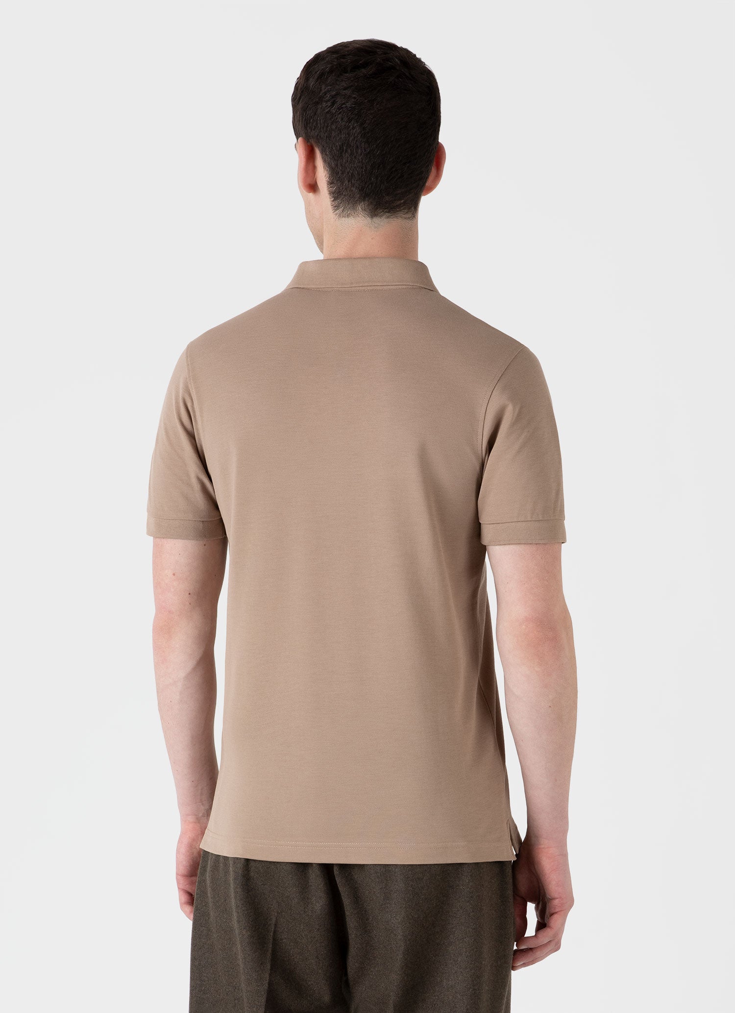 Men's Piqué Polo Shirt in Sandstone