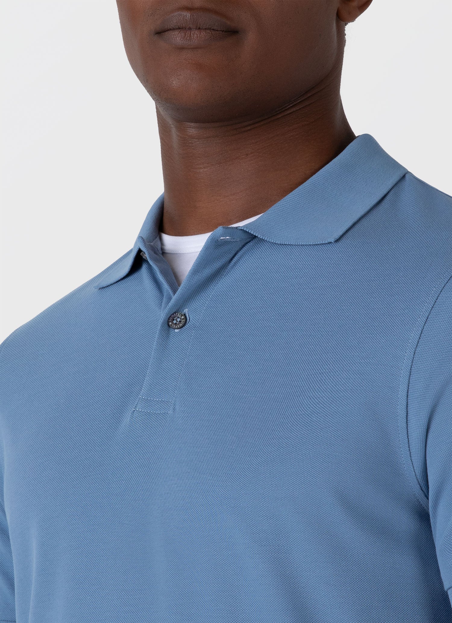 Men's Piqué Polo Shirt in Como Blue