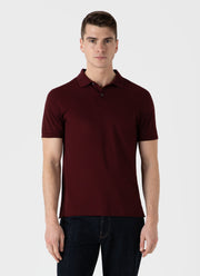 Men's Piqué Polo Shirt in Port