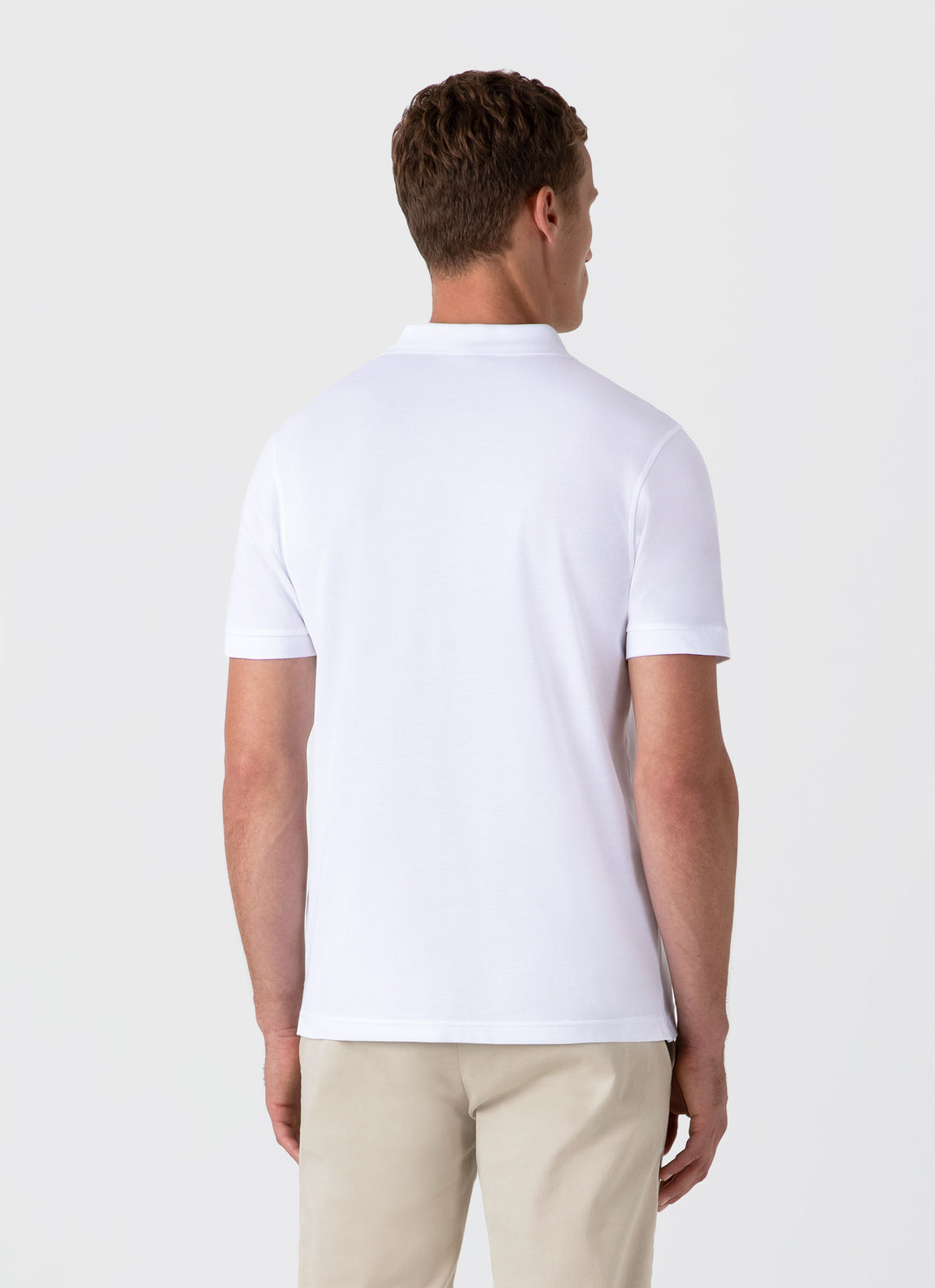 Men's Piqué Polo Shirt in White