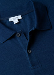 Men's Piqué Polo Shirt in Real Indigo