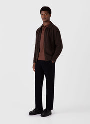 Men's Long Sleeve Riviera Polo Shirt in Cocoa Brown