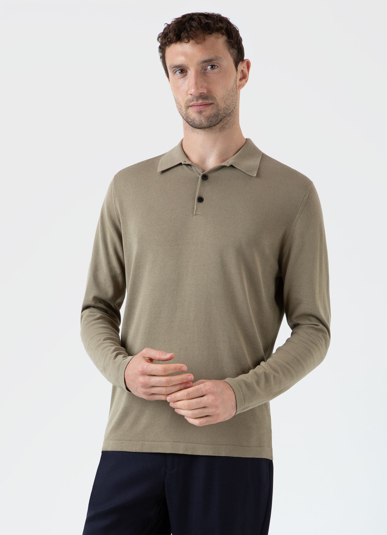 Long sleeve cotton cheap polo shirts for mens