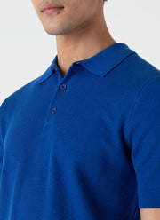 Men's Sunspel x MR PORTER Racked Stitch Polo Shirt in French Blue