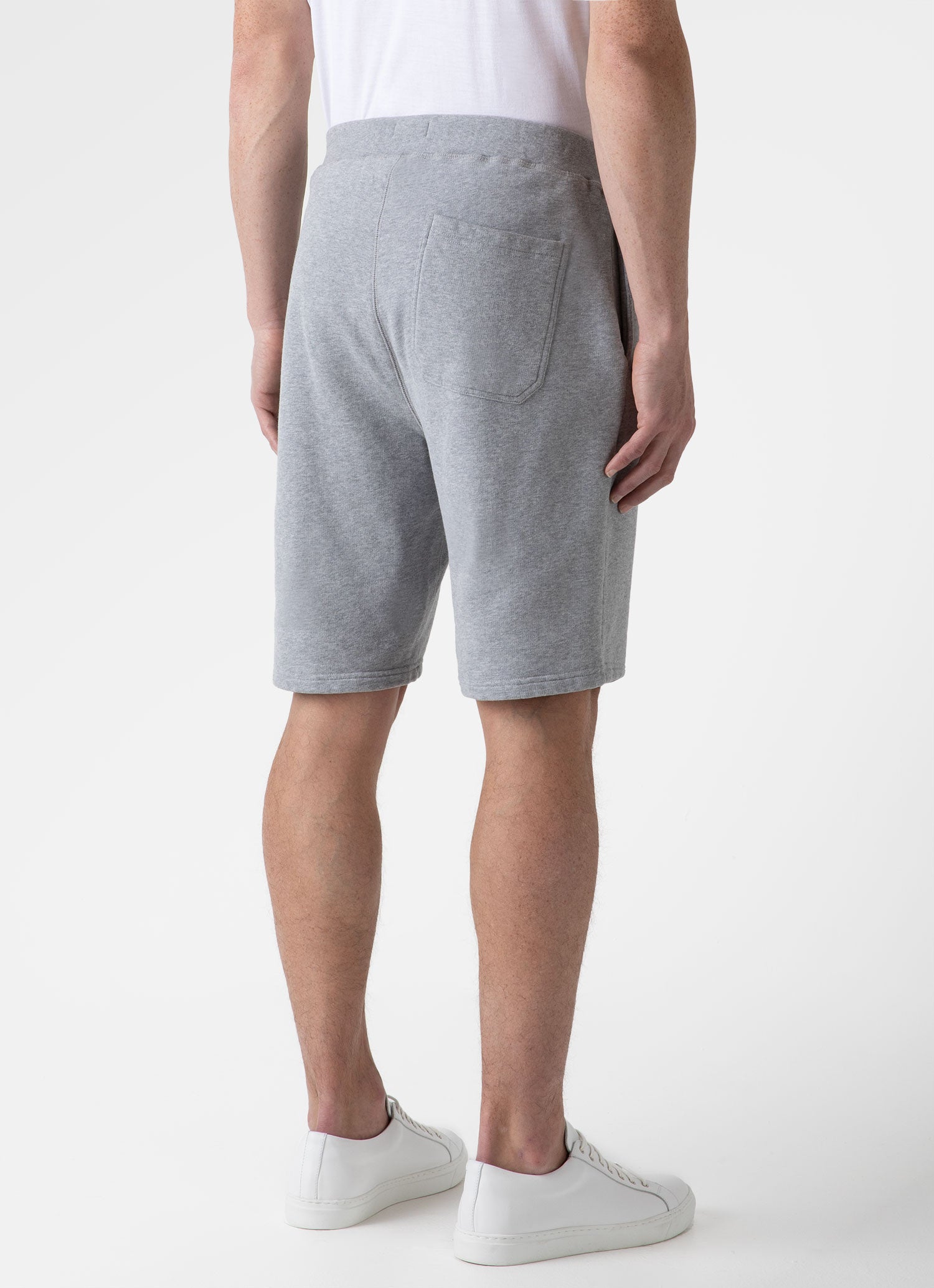 Men's Loopback Shorts in Grey Melange | Sunspel