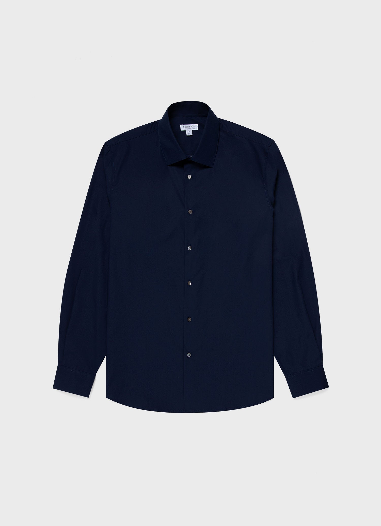 Men's Sea Island Cotton Shirt in Navy | Sunspel