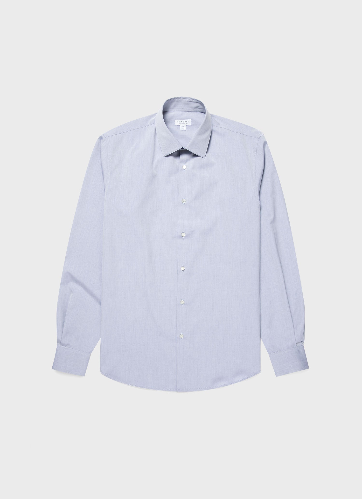 Men's Sea Island Cotton Shirt in Light Blue | Sunspel