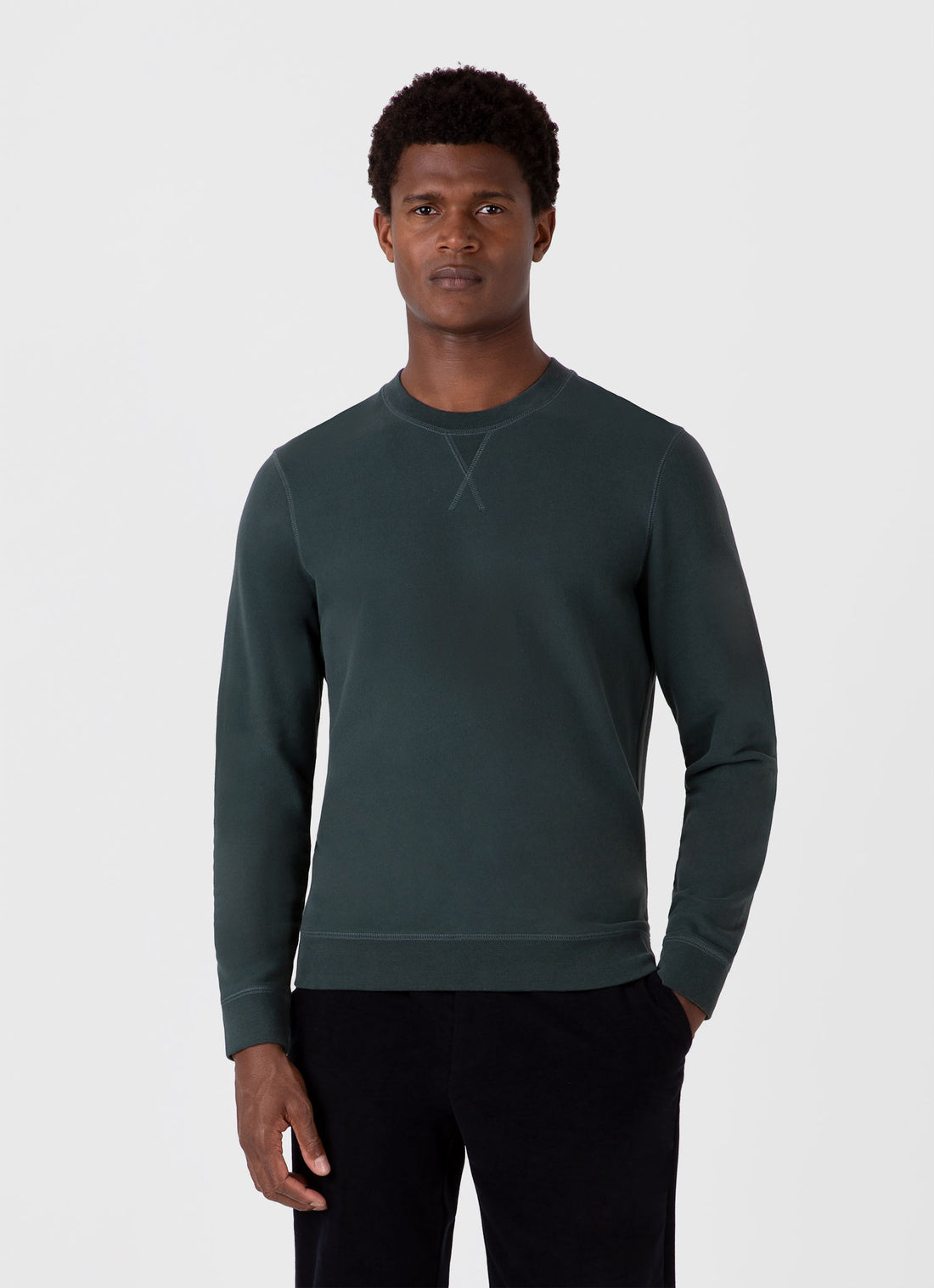 Men's Loopback Sweatshirt in Holly Green