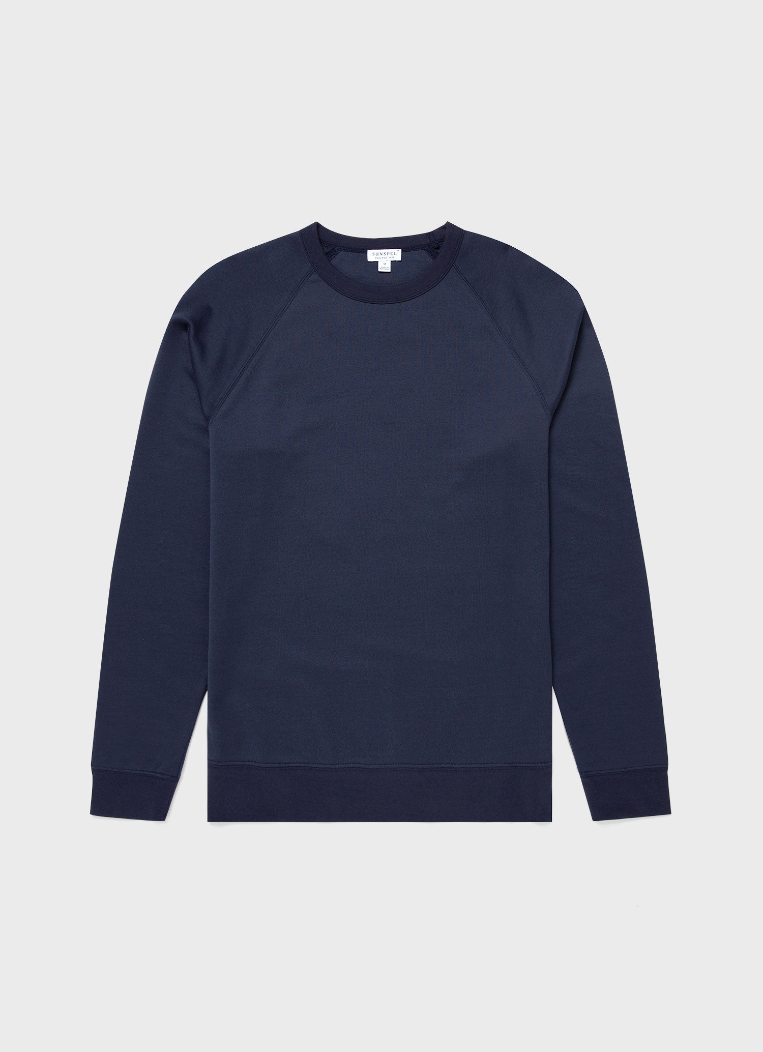 Men's Sea Island Cotton Sweatshirt in Navy | Sunspel