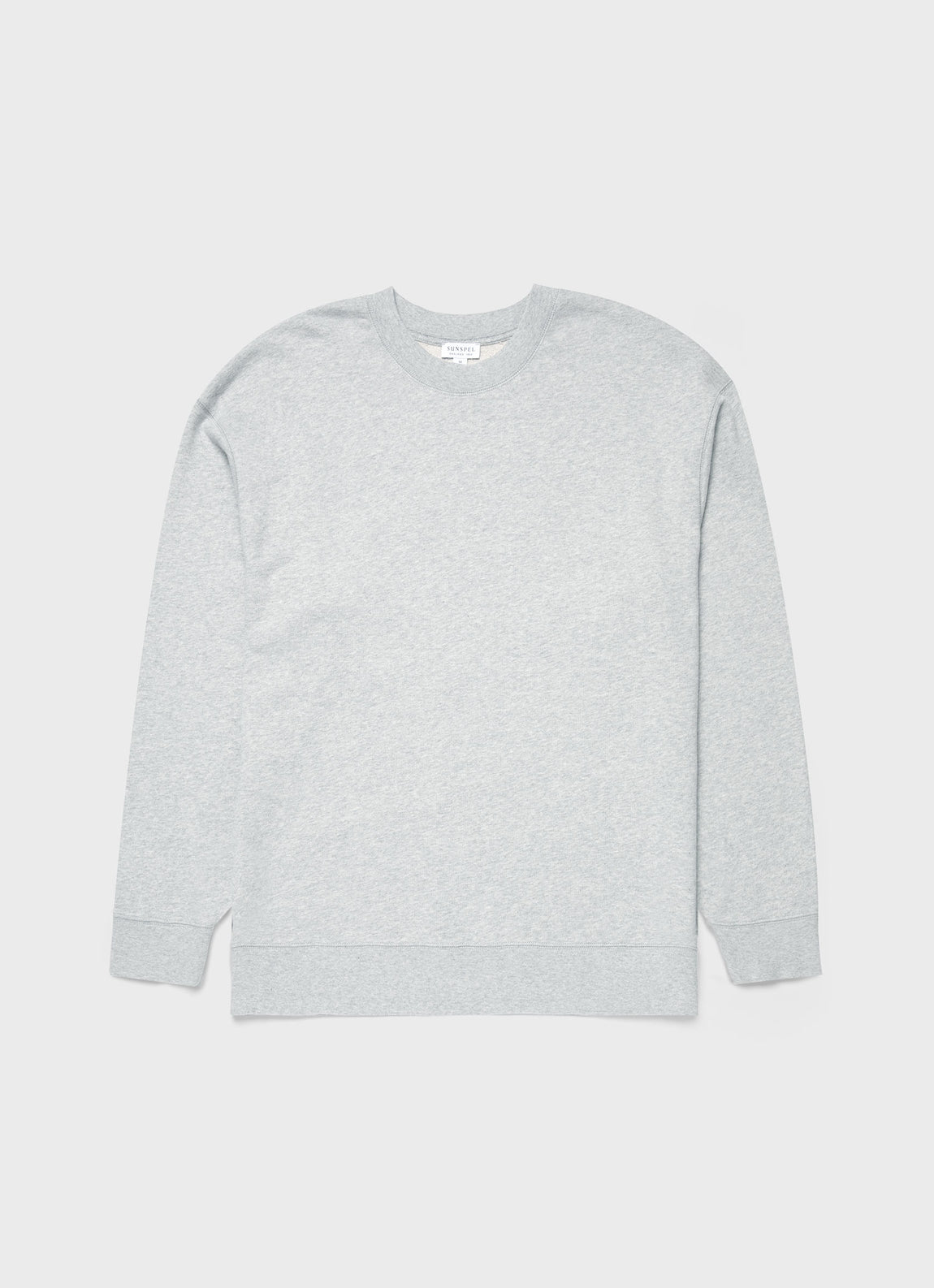 Men's Oversized Loopback Sweatshirt in Light Grey Melange