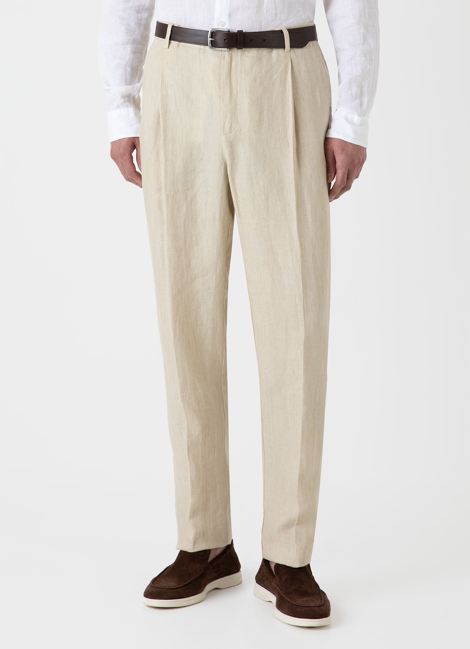 Pleated Linen Trouser